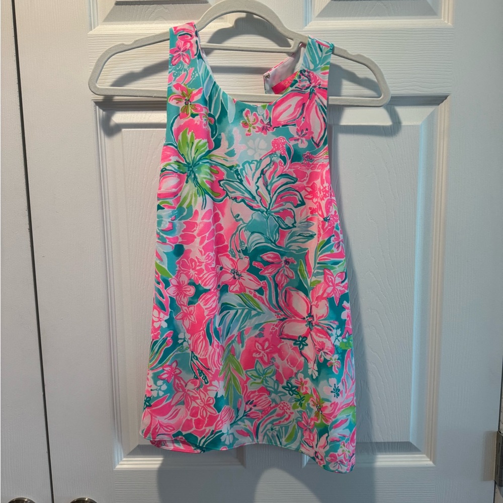 Lilly Pulitzer Floral Tank Top - Pink and Green